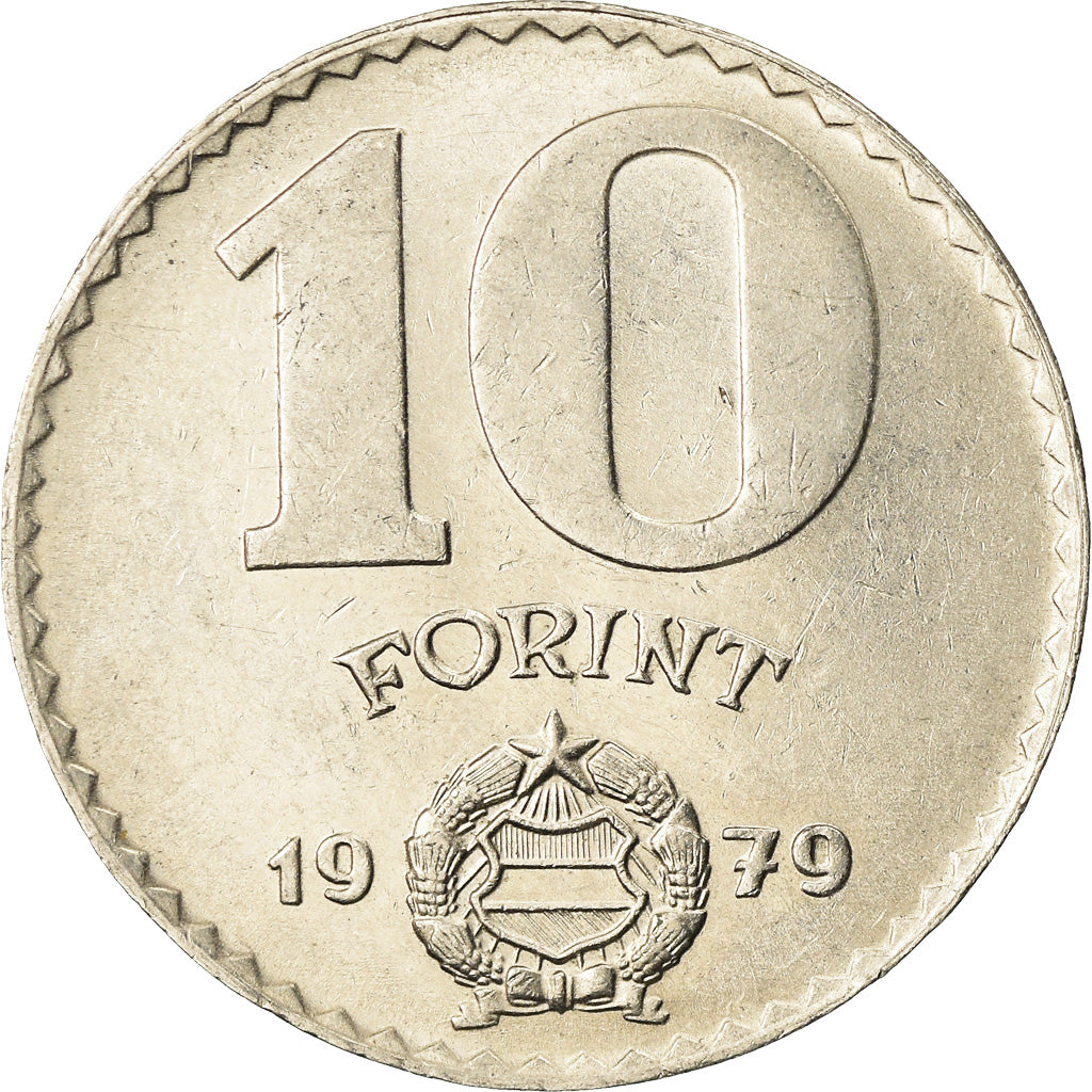 Coin, Hungary, 10 Forint, 1979, EF(40-45), Nickel, KM:595