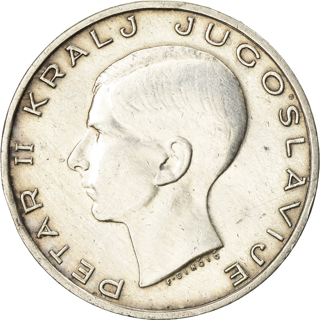 Coin, Yugoslavia, Petar II, 20 Dinara, 1938, AU(50-53), Silver, KM:23