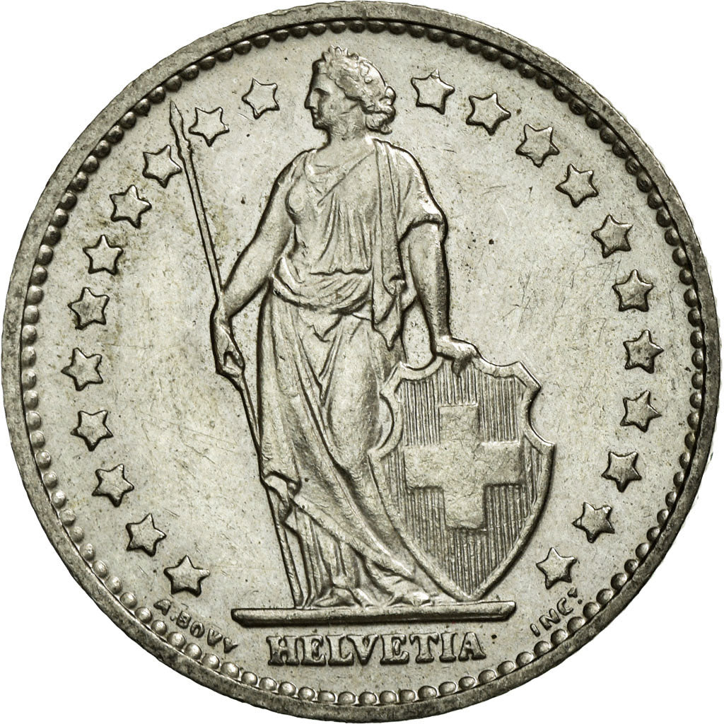 Coin, Switzerland, Franc, 1974, Bern, AU(55-58), Copper-nickel, KM:24a.1