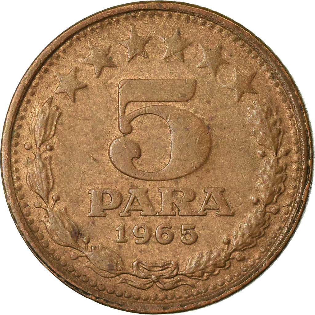 Monnaie, Yougoslavie, 5 Para, 1965, TTB, Laiton, KM:42
