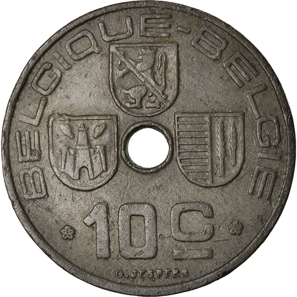 Coin, Belgium, 10 Centimes, 1941, EF(40-45), Zinc, KM:125