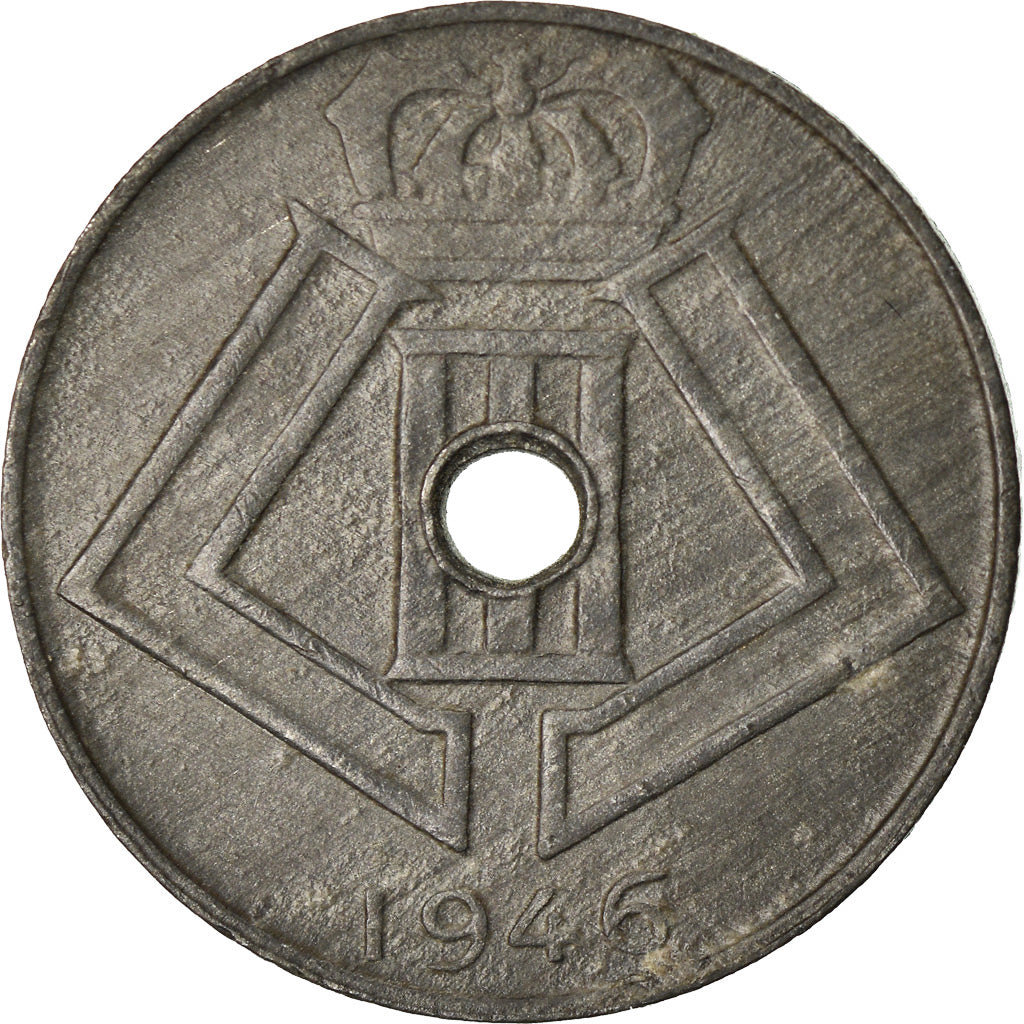Coin, Belgium, 10 Centimes, 1946, EF(40-45), Zinc, KM:126