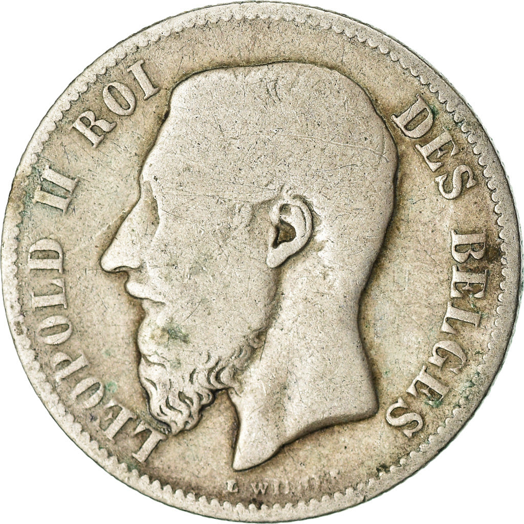 Coin, Belgium, Leopold II, 50 Centimes, 1898, F(12-15), Silver, KM:26