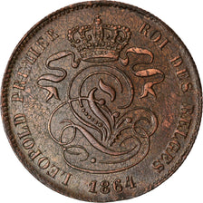 Coin, Belgium, Leopold I, 2 Centimes, 1864, EF(40-45), Copper, KM:4.2