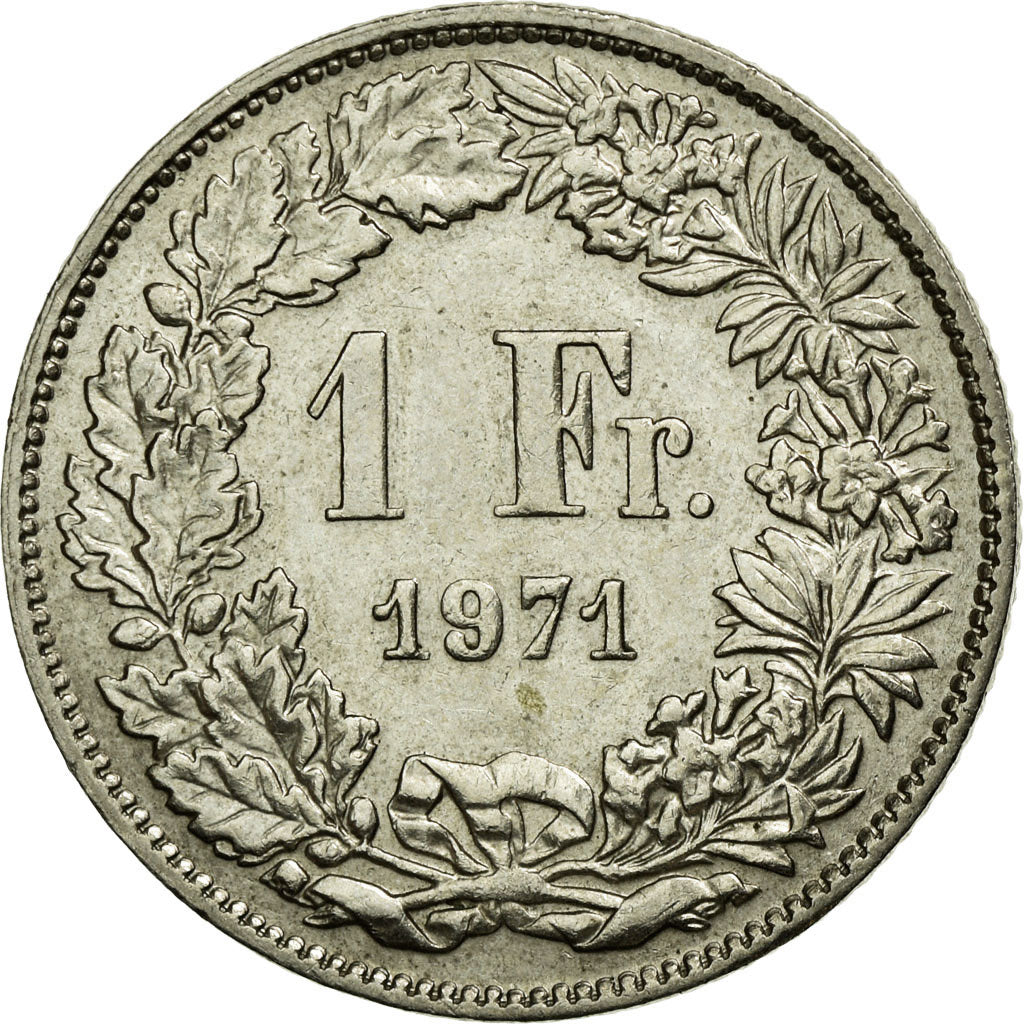 Monnaie, Suisse, Franc, 1971, Bern, SUP, Copper-nickel, KM:24a.1