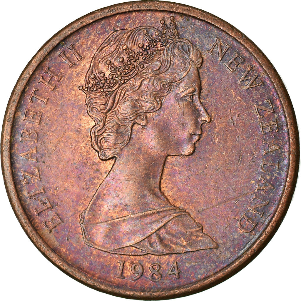Moneda, Nueva Zelanda, Elizabeth II, Cent, 1984, MBC, Bronce, KM:31.1