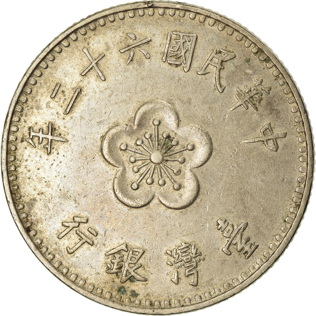 Moneta, CINESE, REPUBBLICA, TAIWAN, Yuan, 1970, BB, Rame-nichel-zinco, KM:536