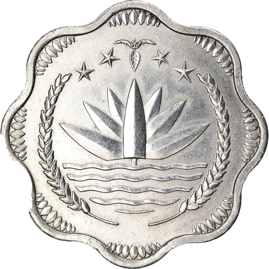 Münze, Bangladesh, 10 Poisha, 1974, SS, Aluminium, KM:7