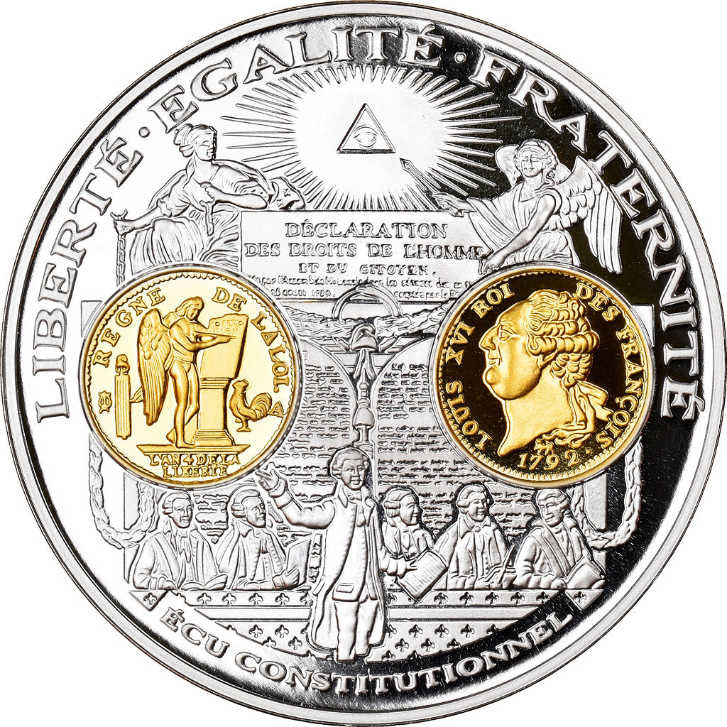 France, Medal, Histoire de la Monnaie Française, Ecu Constitutionnel