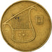 Coin, Israel, 1/2 New Sheqel, 1986, EF(40-45), Aluminum-Bronze, KM:159