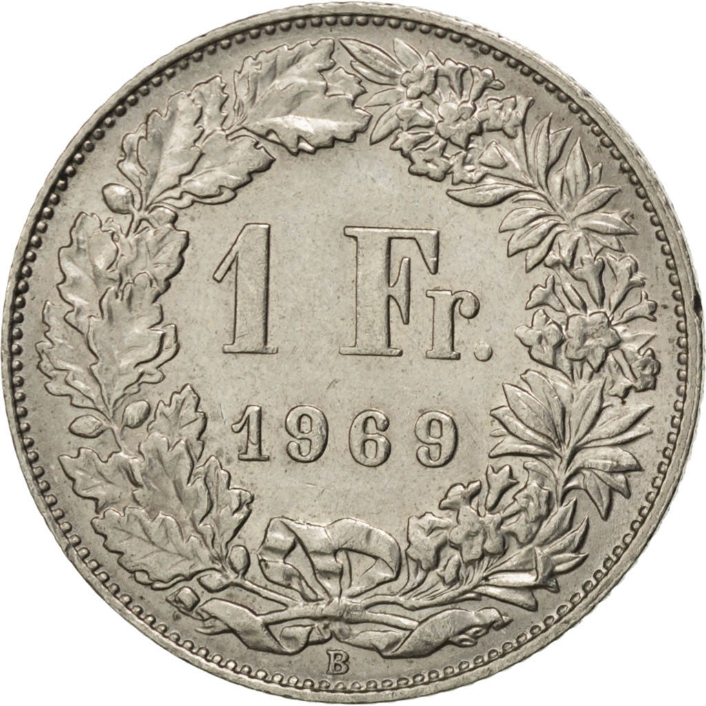 Suisse, Confédération Helvétique, 1 Franc 1969 B, KM 24a.1