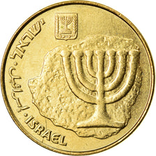 Coin, Israel, 10 Agorot, 1988, Jerusalem, EF(40-45), Aluminum-Bronze, KM:195