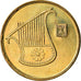 Coin, Israel, 1/2 New Sheqel, 1988, Jerusalem, AU(55-58), Aluminum-Bronze