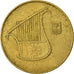 Coin, Israel, 1/2 New Sheqel, 1991, EF(40-45), Aluminum-Bronze, KM:159