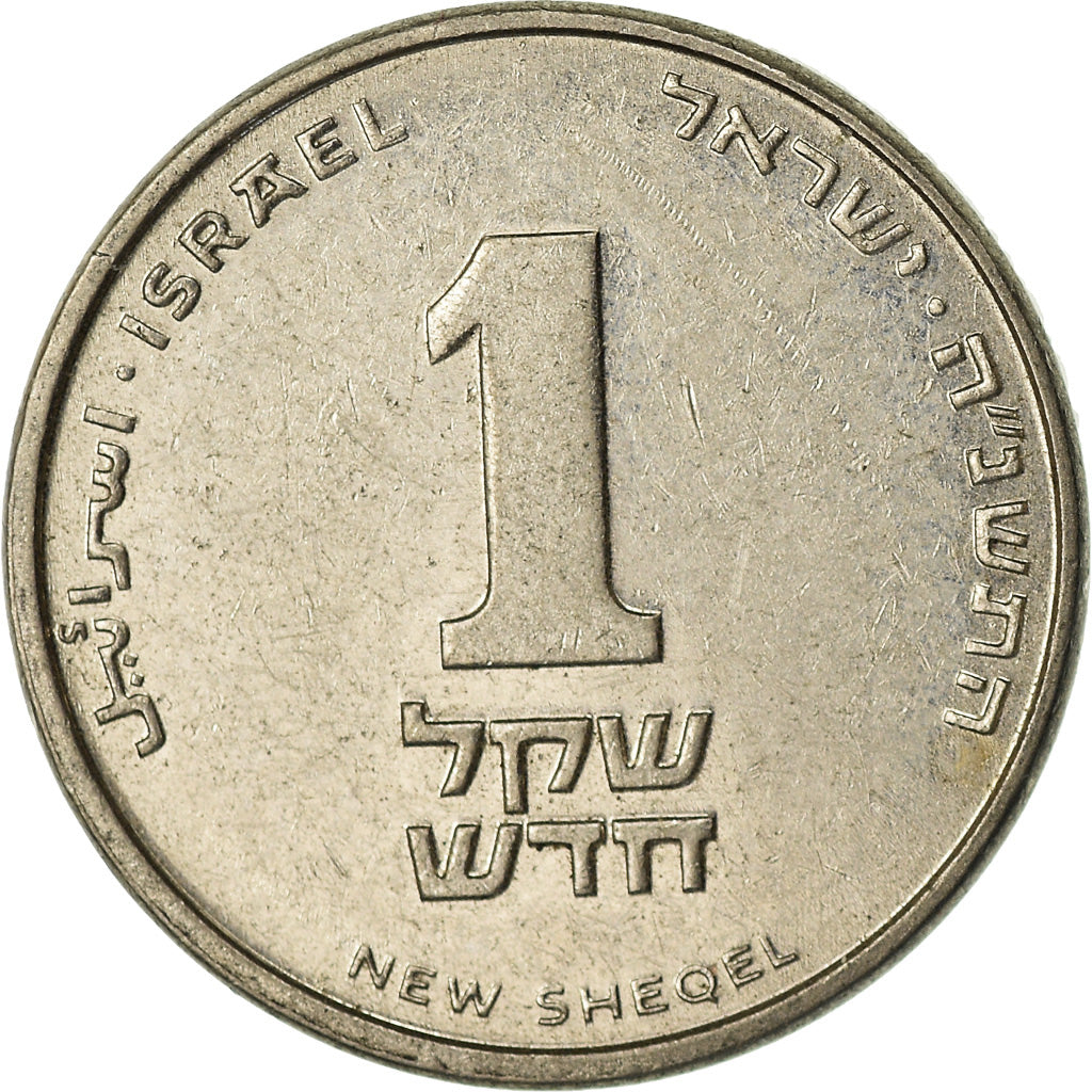 Coin, Israel, New Sheqel, 1991, EF(40-45), Copper-nickel, KM:160