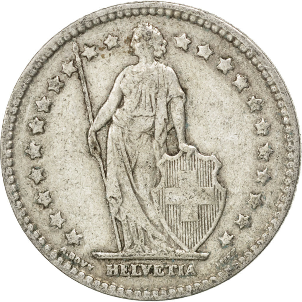 SWITZERLAND, Franc, 1906, Bern, KM #24, VF(30-35), Silver, 23.2, 4.93