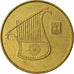 Coin, Israel, 1/2 New Sheqel, 1993, EF(40-45), Aluminum-Bronze, KM:159