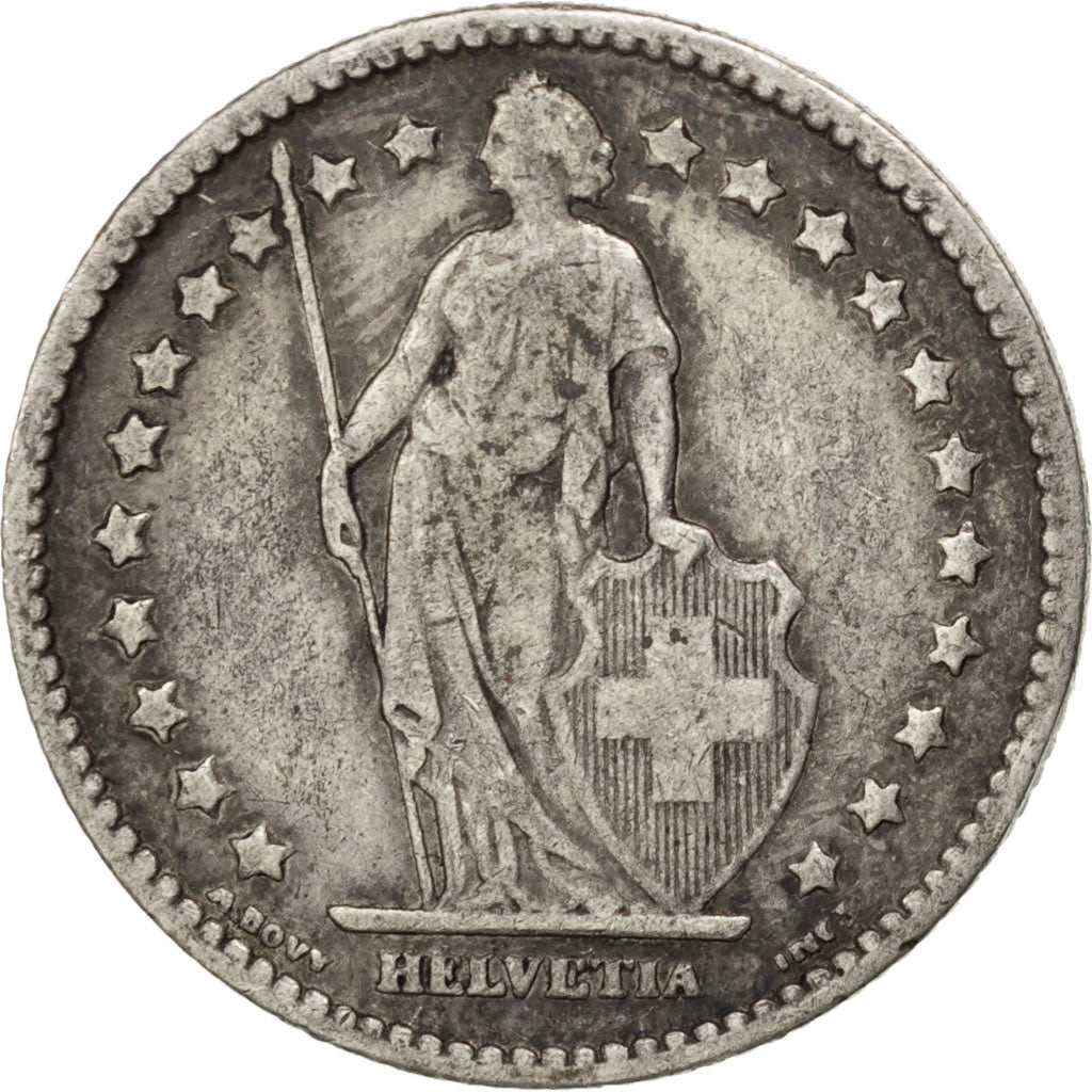 SWITZERLAND, Franc, 1903, Bern, KM #24, VF(20-25), Silver, 23.2, 4.94