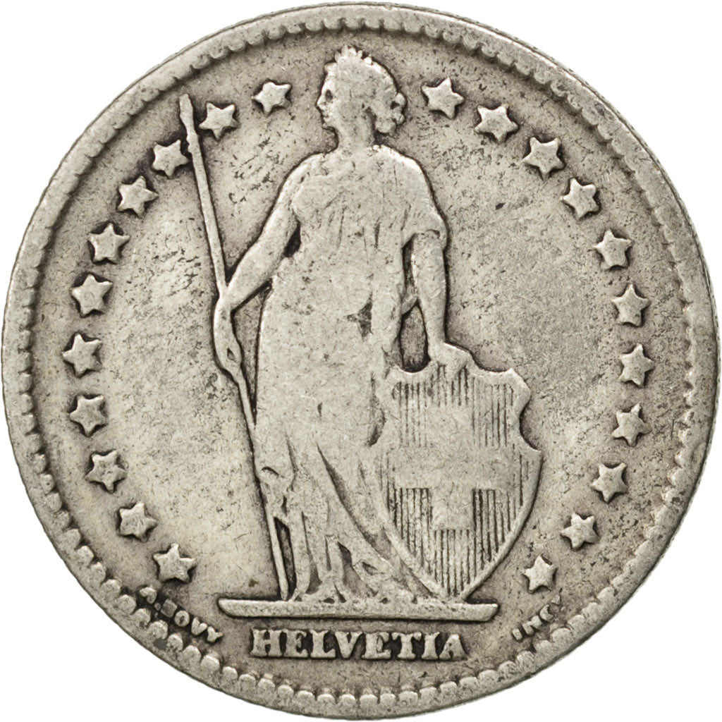 SWITZERLAND, Franc, 1900, Bern, KM #24, VF(20-25), Silver, 23.2, 4.83