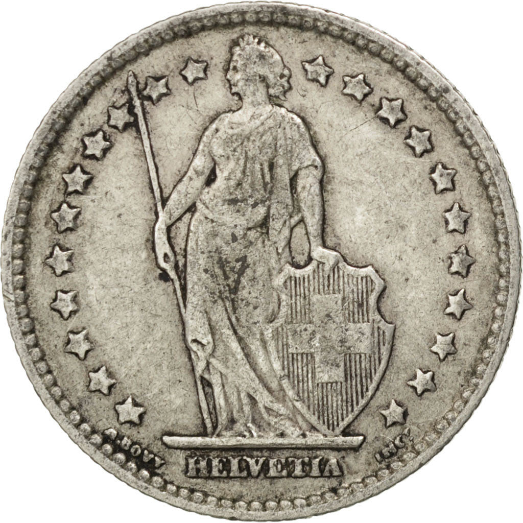 SWITZERLAND, Franc, 1899, Bern, KM #24, VF(30-35), Silver, 23.2, 4.92