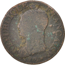 Moneta, Francia, Dupré, 5 Centimes, 1799, Paris, B+, Bronzo, KM:642.1