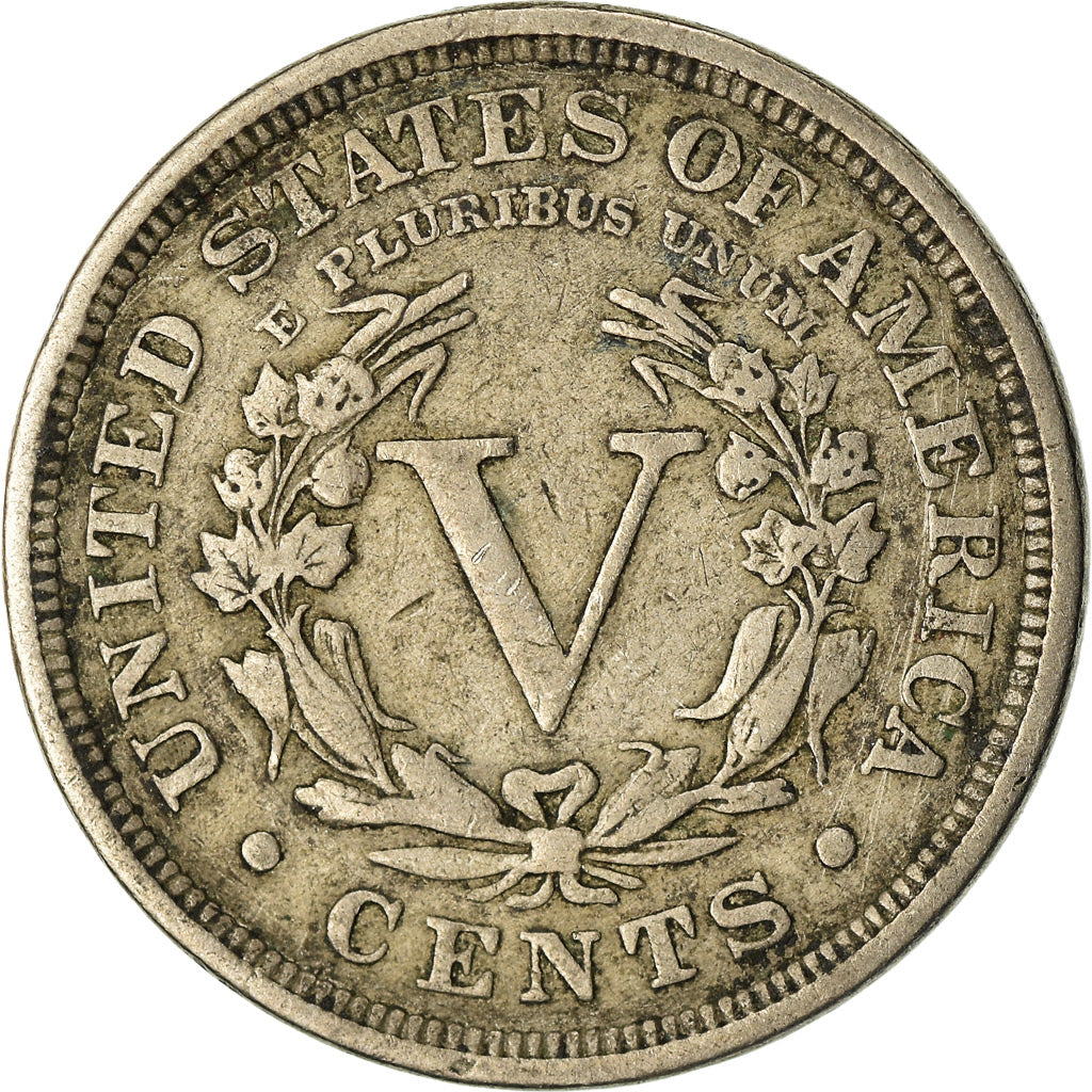 Coin, United States, Liberty Nickel, 5 Cents, 1911, U.S. Mint, Philadelphia