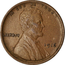 Coin, United States, Lincoln Cent, Cent, 1916, U.S. Mint, Philadelphia