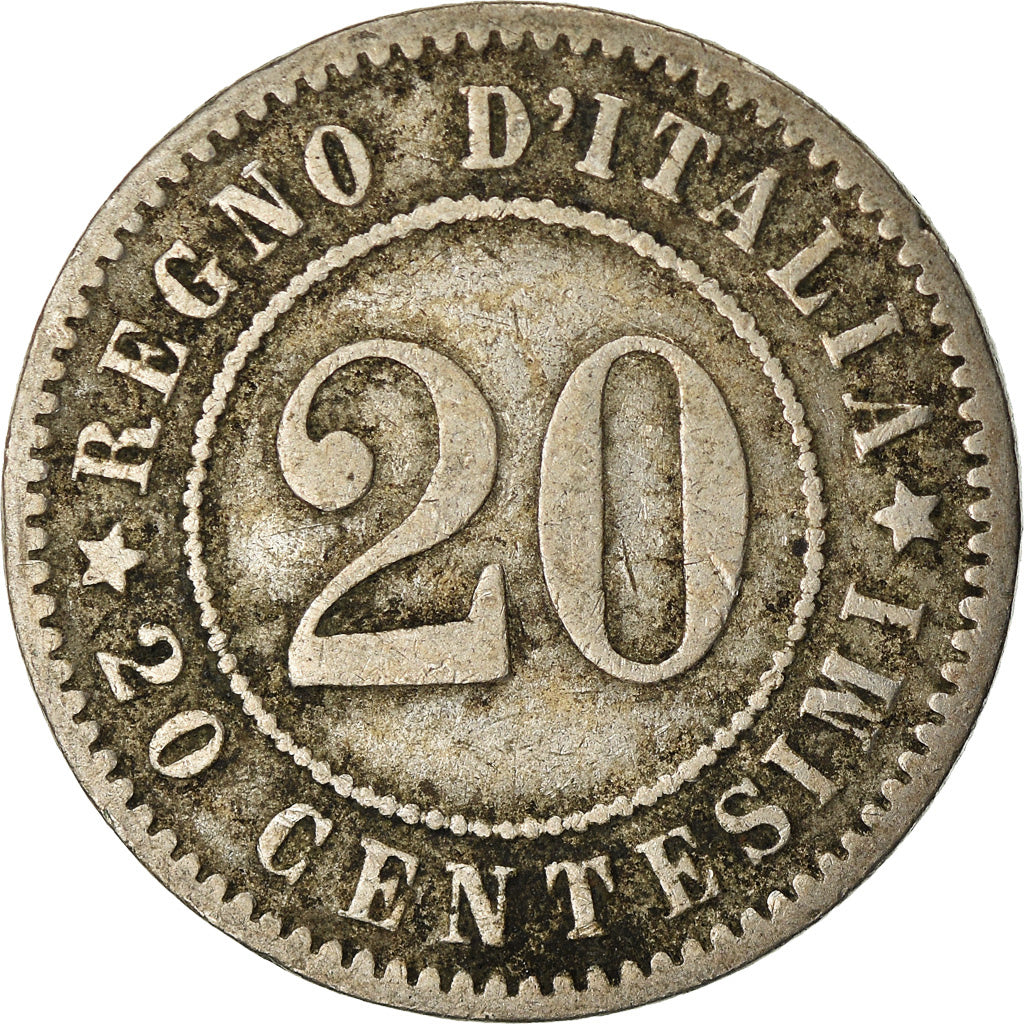 Coin, Italy, Umberto I, 20 Centesimi, 1894, Berlin, VF(30-35), Copper-nickel