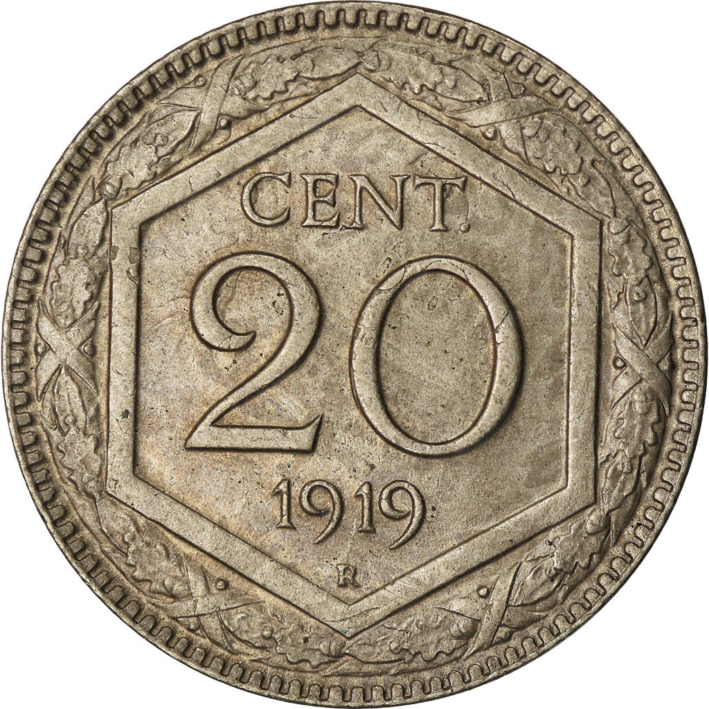 Coin, Italy, Vittorio Emanuele III, 20 Centesimi, 1919, Rome, AU(55-58), Nickel