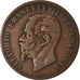 Coin, Italy, Vittorio Emanuele II, 10 Centesimi, 1862, VF(20-25), Copper