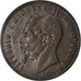 Moneda, Italia, Vittorio Emanuele II, 10 Centesimi, 1867, Strasbourg, MBC