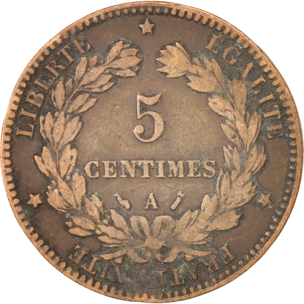 Monnaie, France, Cérès, 5 Centimes, 1896, Paris, TB, Bronze, KM:821.1