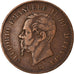 Moneta, Italia, Vittorio Emanuele II, 5 Centesimi, 1861, Naples, MB+, Rame