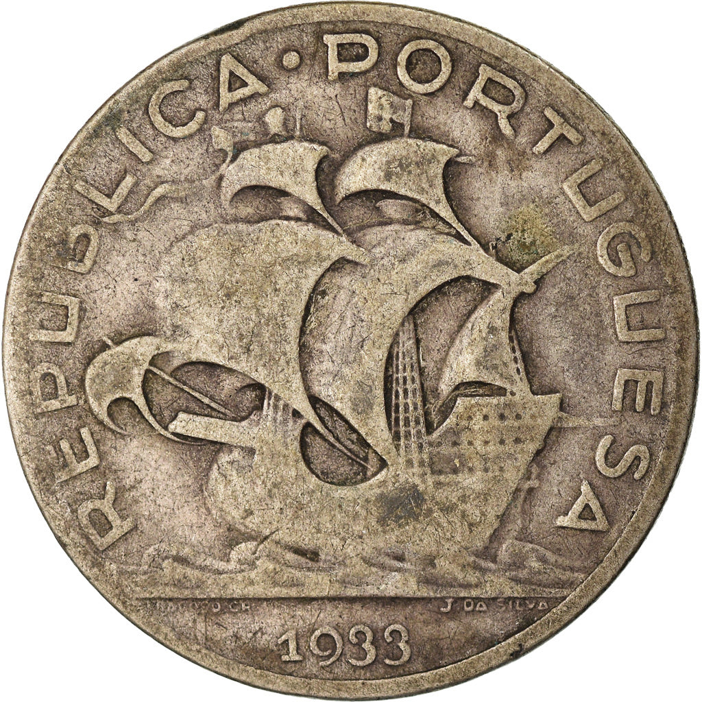 Monnaie, Portugal, 5 Escudos, 1933, TB, Argent, KM:581