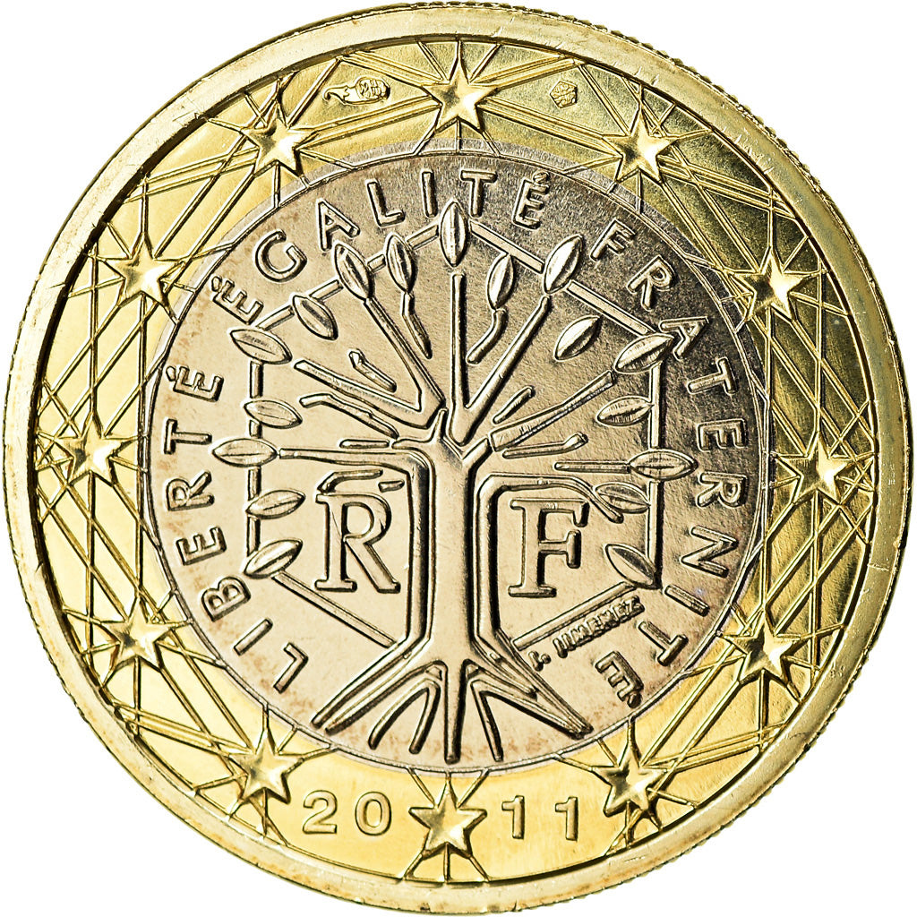 France, Euro, 2011, MS(65-70), Bi-Metallic, KM:1413