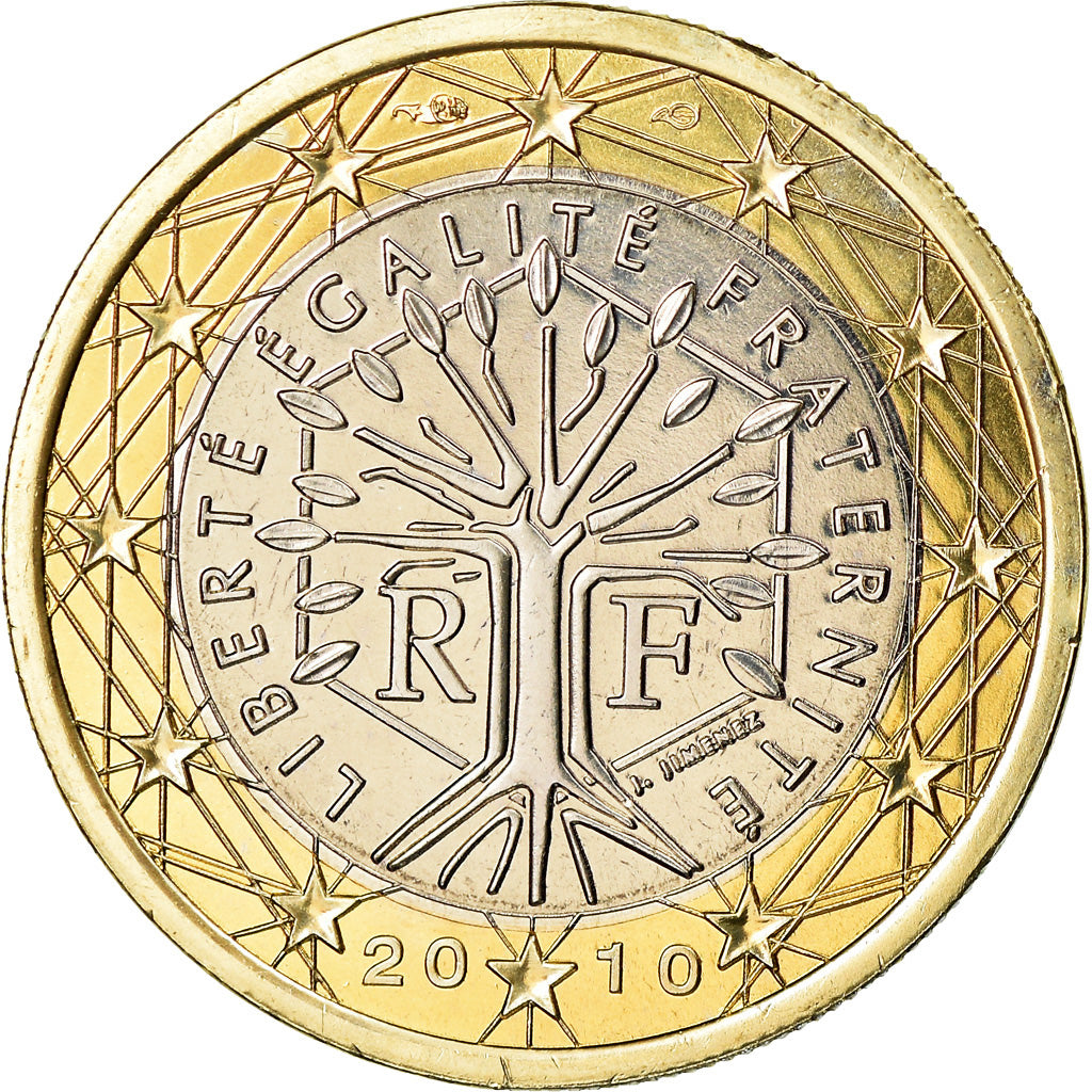 France, Euro, 2010, MS(65-70), Bi-Metallic, KM:1413