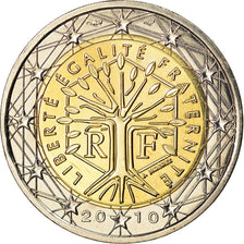 France, 2 Euro, 2010, MS(65-70), Bi-Metallic, KM:1414
