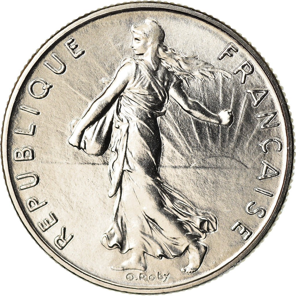 Moeda, França, Semeuse, 1/2 Franc, 1974, Paris, MS(65-70), Níquel, KM:931.1