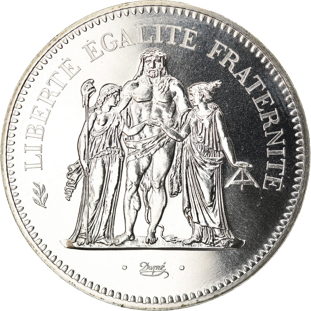 Coin, France, Hercule, 50 Francs, 1977, Paris, MS(65-70), Silver, KM:941.1