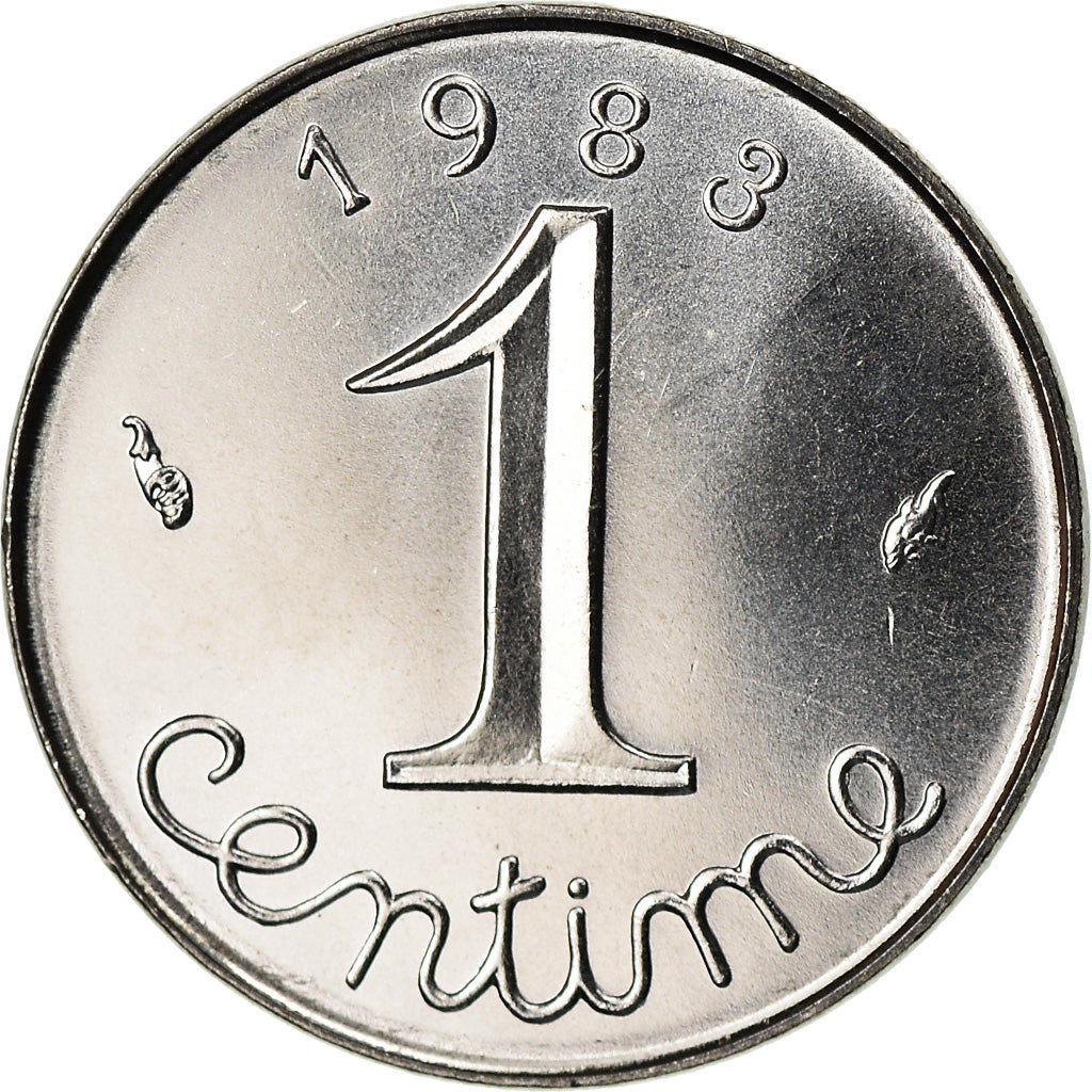 Moneda, Francia, Épi, Centime, 1983, Paris, FDC, Acero inoxidable, KM:928