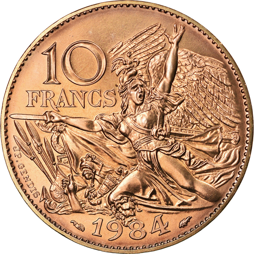 Moneda, Francia, François Rude, 10 Francs, 1984, Paris, FDC, Níquel - bronce