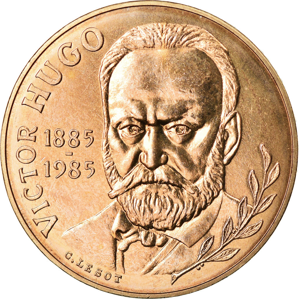 Moneta, Francia, Victor Hugo, 10 Francs, 1985, Paris, FDC, Nichel-bronzo