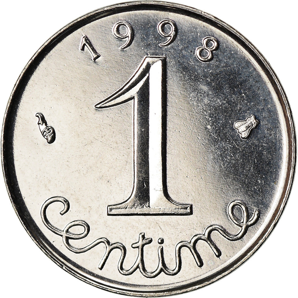 Coin, France, Épi, Centime, 1998, Paris, MS(65-70), Stainless Steel, KM:928