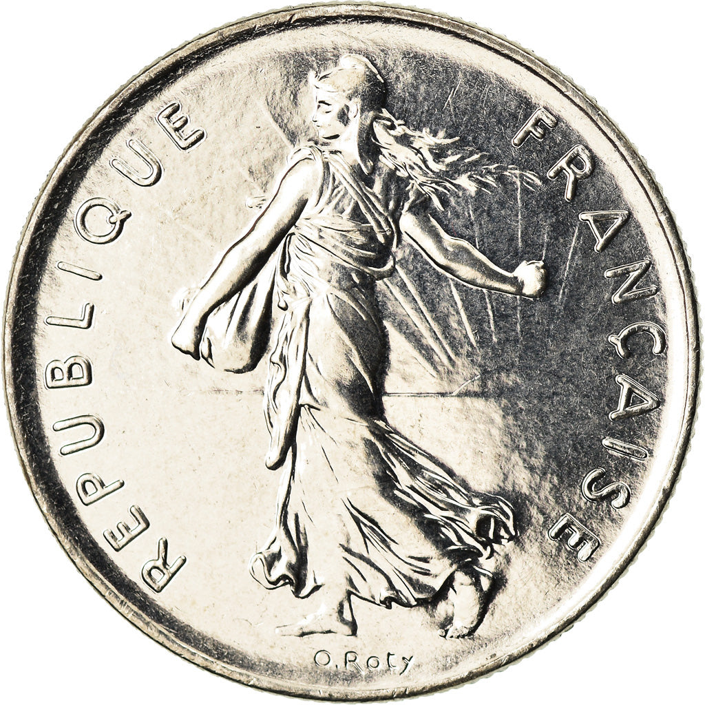 Moeda, França, Semeuse, 5 Francs, 1998, Paris, MS(65-70), Cobre-Níquel
