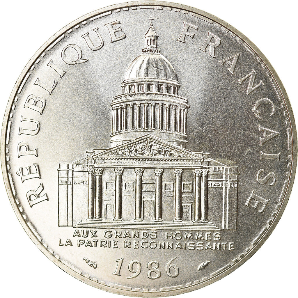 Coin, France, Panthéon, 100 Francs, 1986, Paris, MS(65-70), Silver, KM:951.1