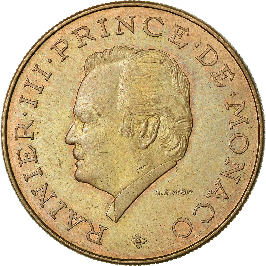 Coin, Monaco, Rainier III, 10 Francs, 1974, AU(55-58), Copper-Nickel-Aluminum