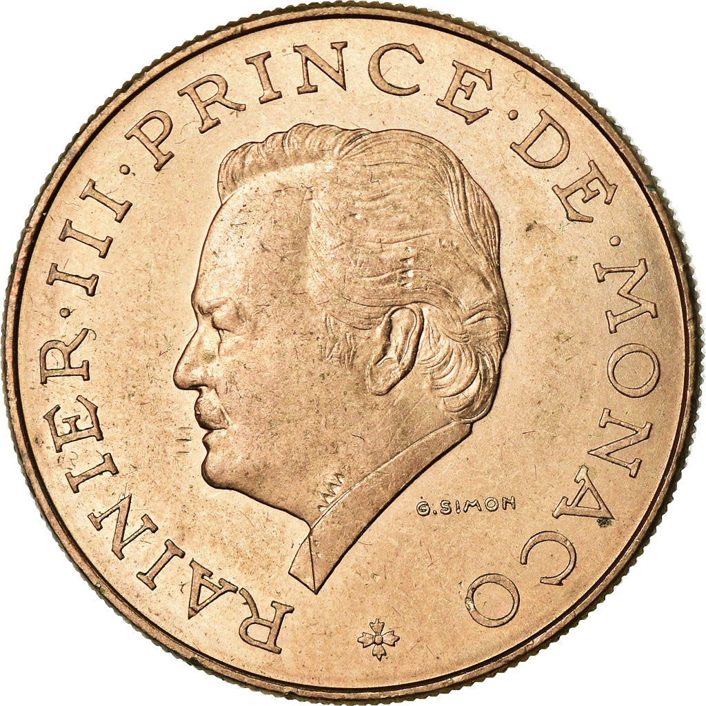 Coin, Monaco, Rainier III, 10 Francs, 1974, AU(55-58), Copper-Nickel-Aluminum