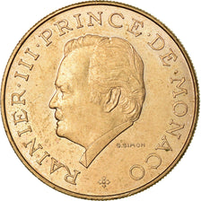 Munten, Monaco, Rainier III, 10 Francs, 1974, PR, Copper-Nickel-Aluminum