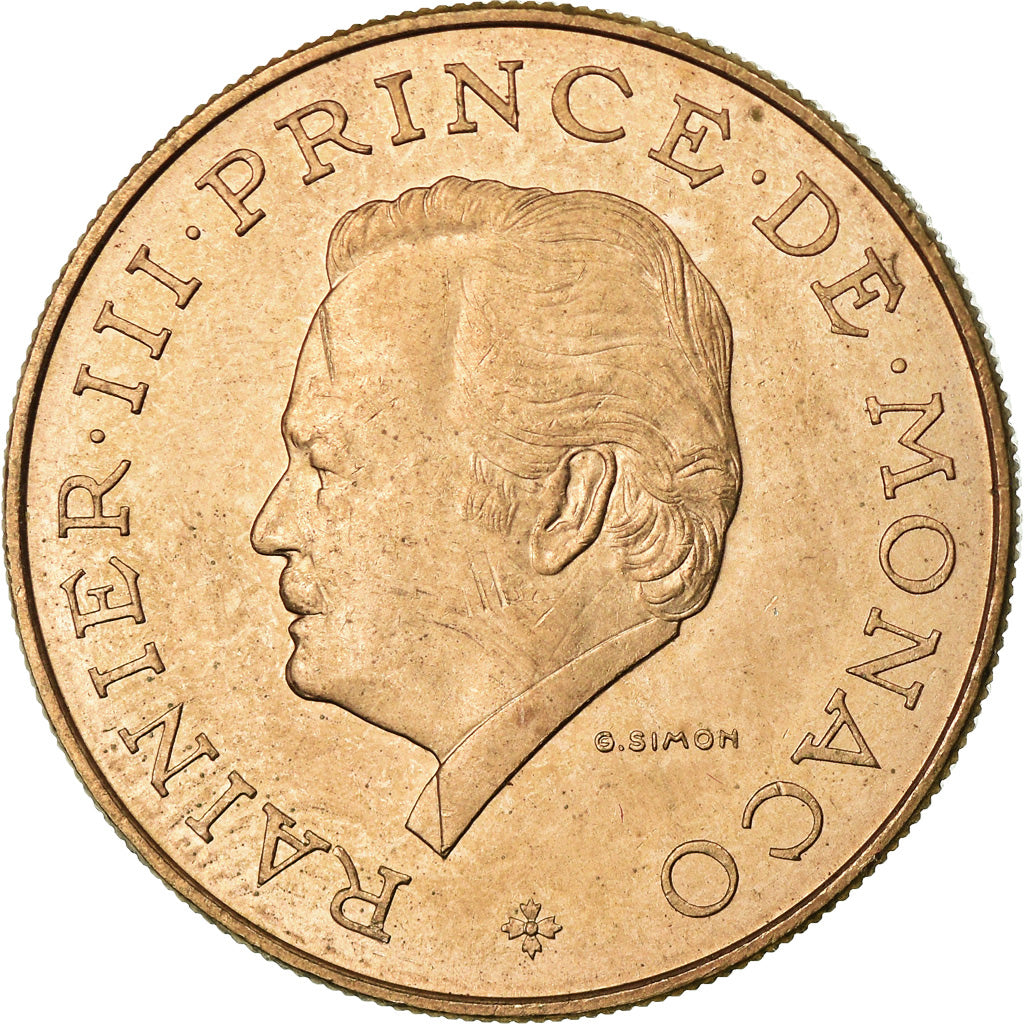 Coin, Monaco, Rainier III, 10 Francs, 1974, AU(55-58), Copper-Nickel-Aluminum