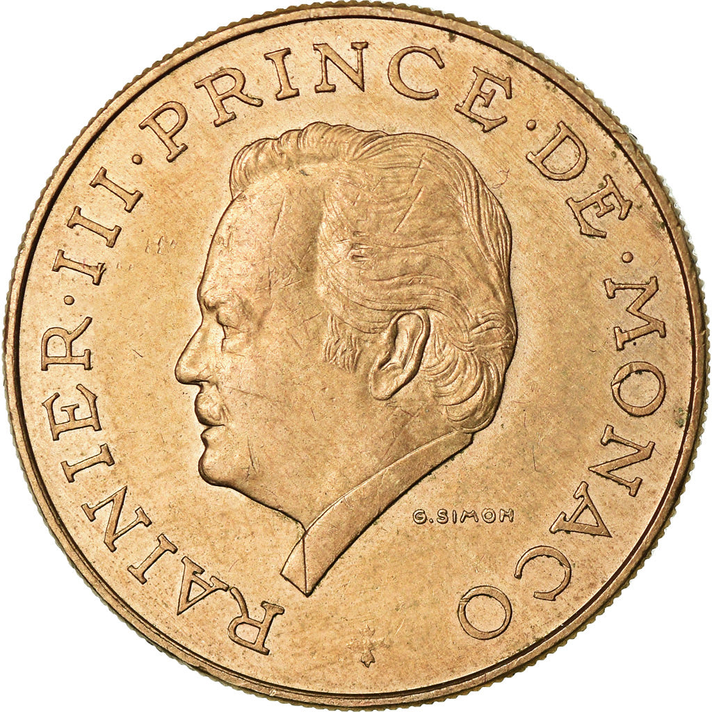 Coin, Monaco, Rainier III, 10 Francs, 1974, AU(55-58), Copper-Nickel-Aluminum